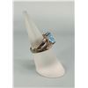 Image 2 : Sterling Silver Blue Topaz Ring
