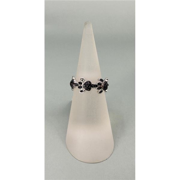 Spacecore Sterling Silver Black Spinel Paw Ring