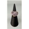 Image 1 : Sterling Silver Rose Quartz Heart Ring