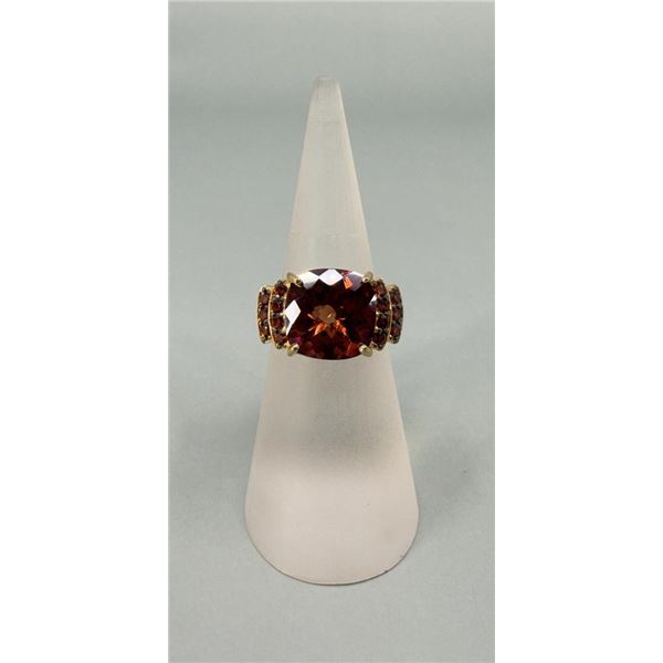 Bella Luce Sterling Silver Garnet Ring