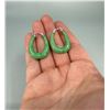 Image 3 : Sterling Silver Green Jade Earrings