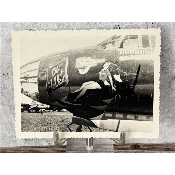 WW2 Bomber Airplane Plane Nose Art Photo
