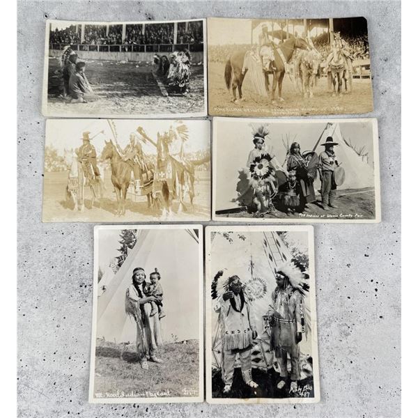 Native American Indian RPPC Postcards