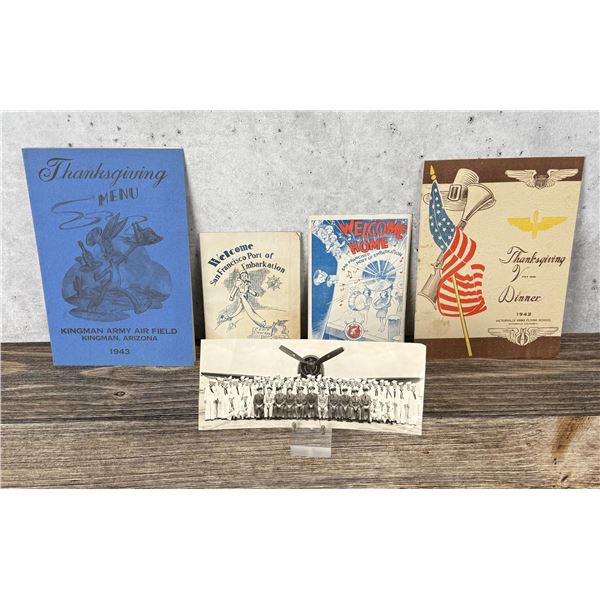 WW2 Thanksgiving Day Menus Army Air Corps