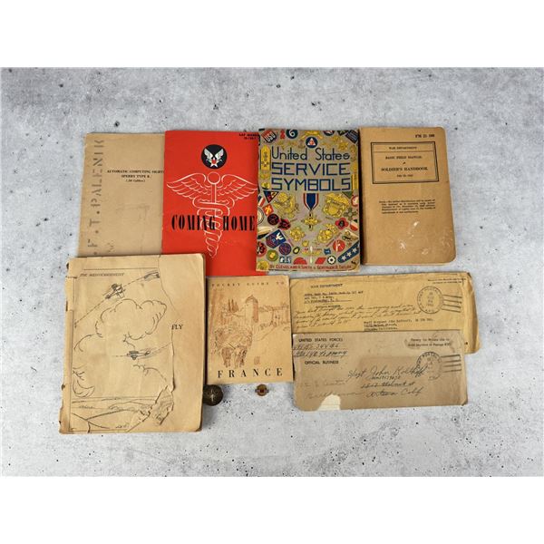 WW2 Army Air Corps Books and KIA Letter