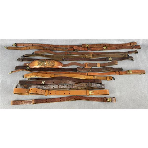Collection of Leather Rifle Slings