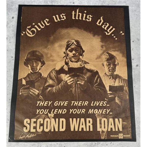 WW2 Give Us This Day Second War Loan Poster