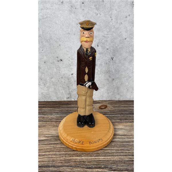 Montana Highway Patrol Officer Wood Carving