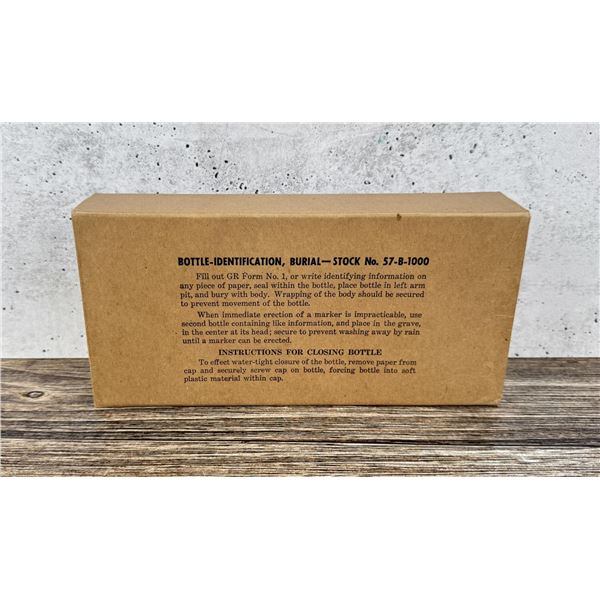 Grave Burial Identification Bottle