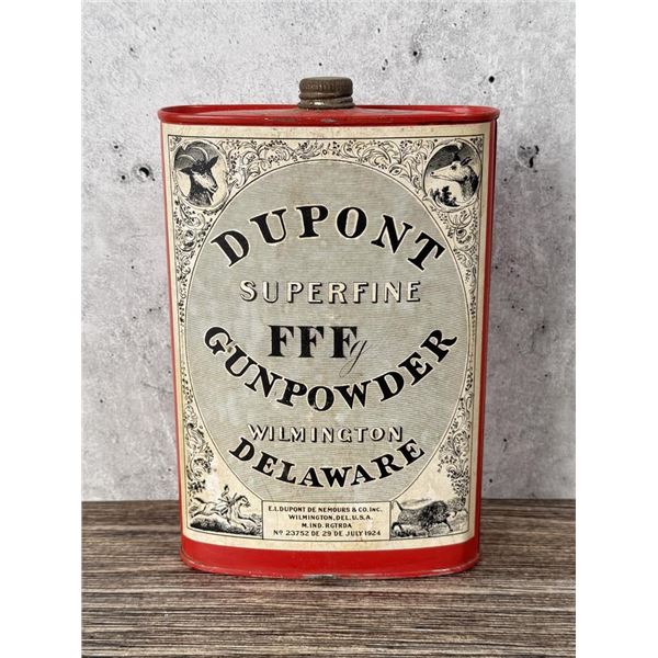 Dupont Superfine FFF Gunpowder Tin Can