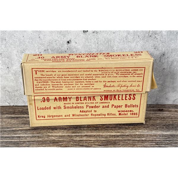 Winchester .30 Army Blank Smokeless Ammo Box