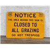 Image 1 : USFS US Forest Service Closed Grazing Sign