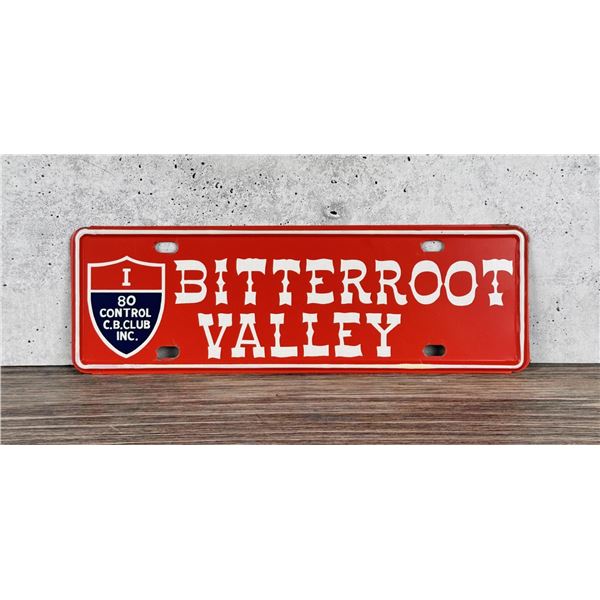 Montana Bitterroot Valley License Plate Topper