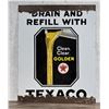 Image 1 : Texaco Motor Oil Drain Refill Porcelain Sign