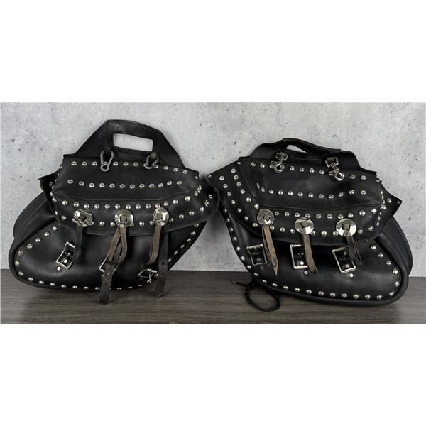 Vintage Harley Davidson Auburn Leather Saddlebags