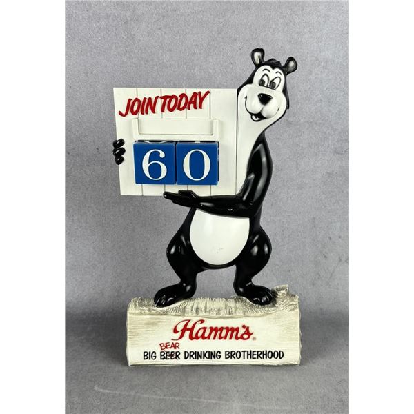 Hamms Beer Bear Calendar Counter Display Sign