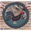 Image 1 : Antique Primitive Rooster Hooked Rug