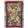 Image 2 : Antique Primitive Flowers Hooked Rug