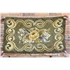 Image 1 : Antique Primitive Flowers Hooked Rug