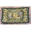 Image 2 : Antique Primitive Flowers Hooked Rug