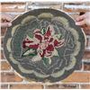 Image 1 : Antique Primitive Flower Hooked Rug
