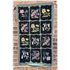 Image 2 : Antique Primitive Flowers Blocks Hooked Rug