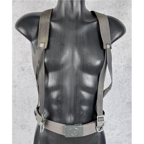East German Army DDR Belt Suspenders Set
