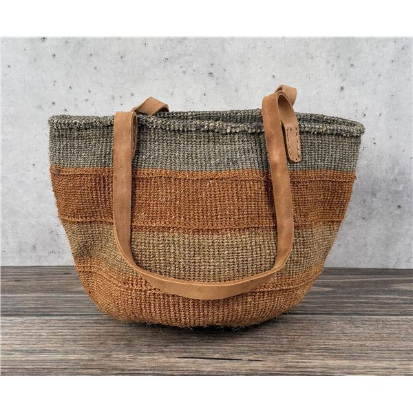 African Woven Straw Sisal Tote Bag