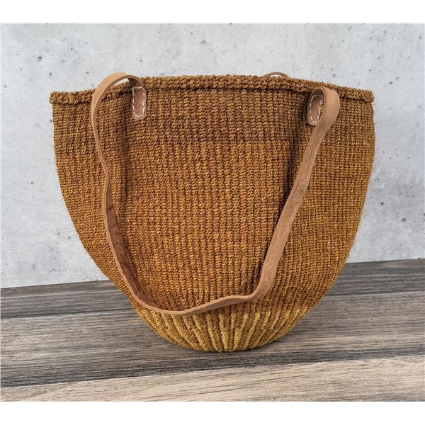 African Woven Straw Sisal Tote Bag