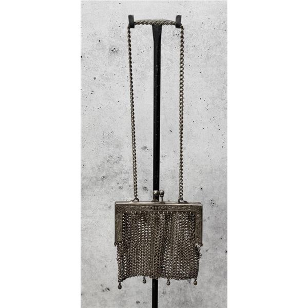 Art Deco German Silver Mesh Coin Purse