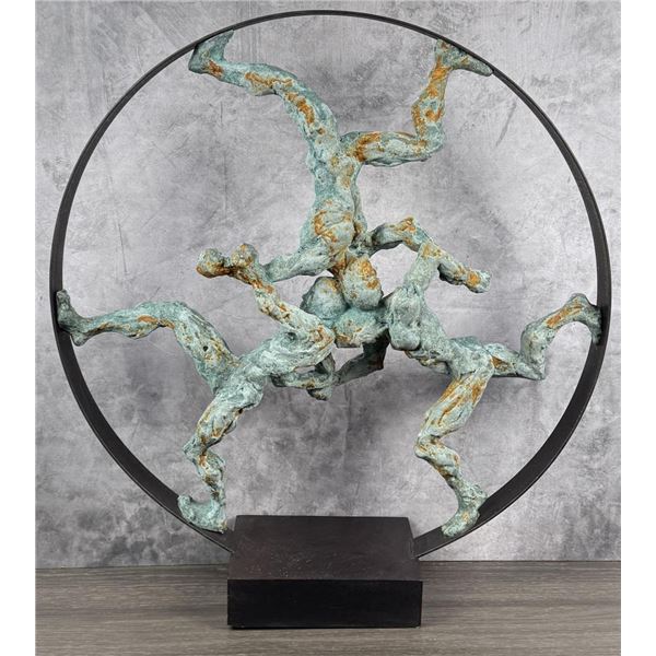 Attila Tivadar Bronze Verde Sculpture