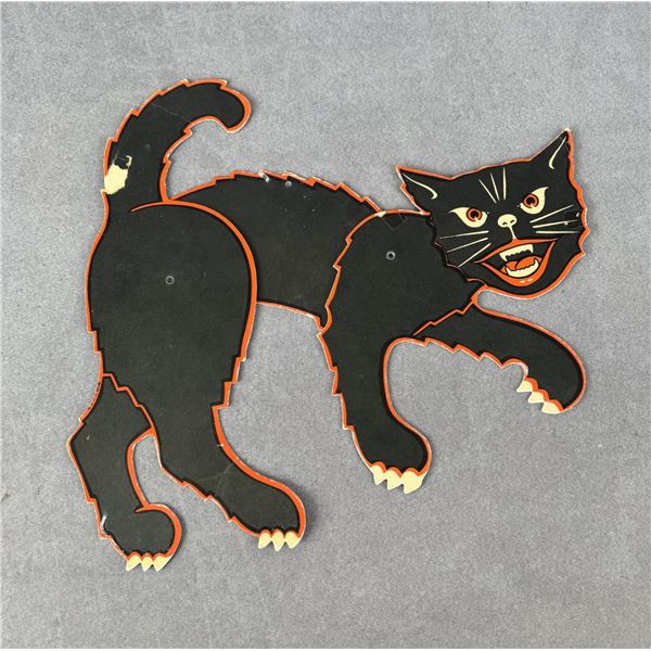Die Cut Jointed Black Cat Halloween Decoration