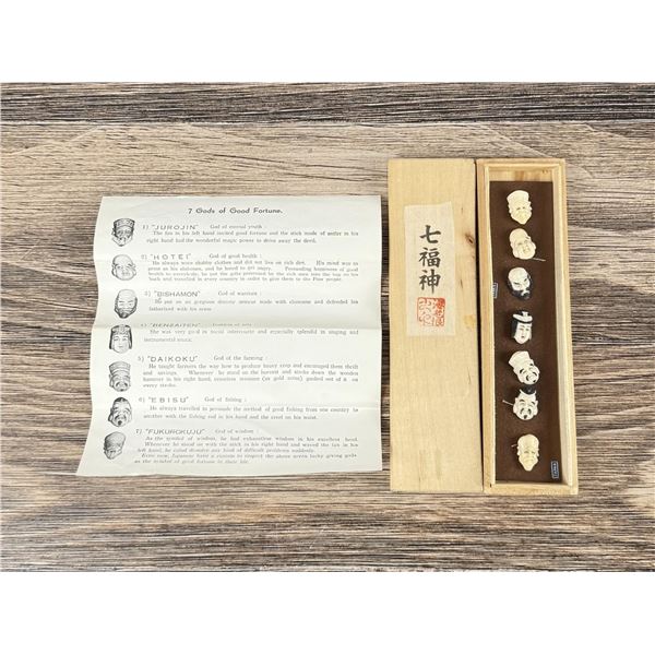 Japanese 7 Gods of Good Fortune Menuki Buttons