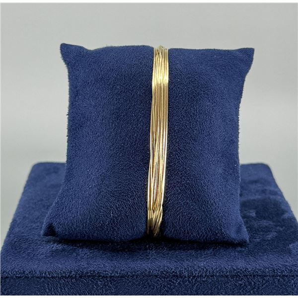 Sterling Silver Gold Wash Multi Strand Bracelet