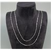 Image 1 : Sterling Silver Figaro Chain Necklace