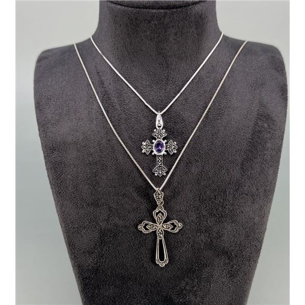 Bella Luce Sterling Silver Cross Necklaces