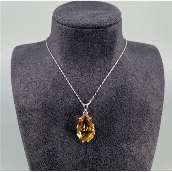 Bella Luce Sterling Silver Citrine Necklace
