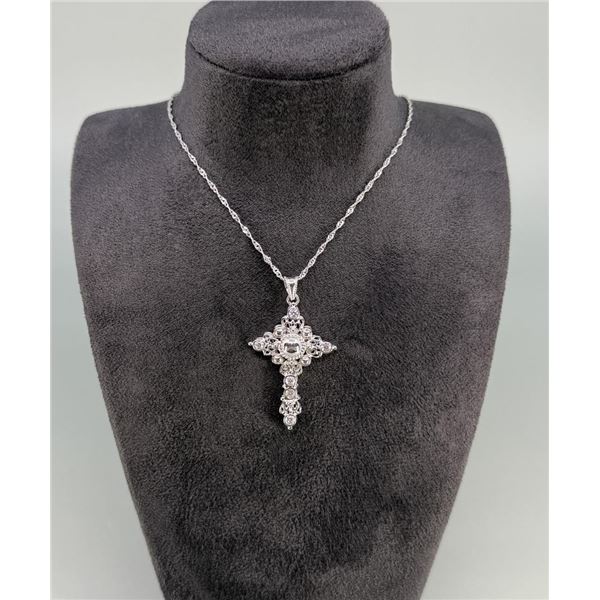 Bella Luce Sterling Silver Cross Necklace