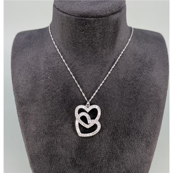 Bella Luce Sterling Silver Hearts Necklace