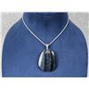Image 1 : Sterling Silver Blue Tigers Eye Necklace
