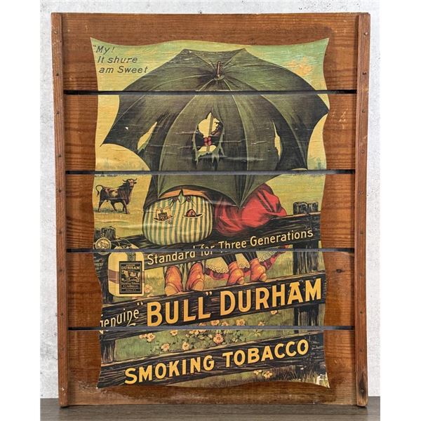 Bull Durham Smoking Tobacco Wood Sign