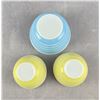 Image 3 : Pyrex Blue Yellow Strip Mixing Bowls