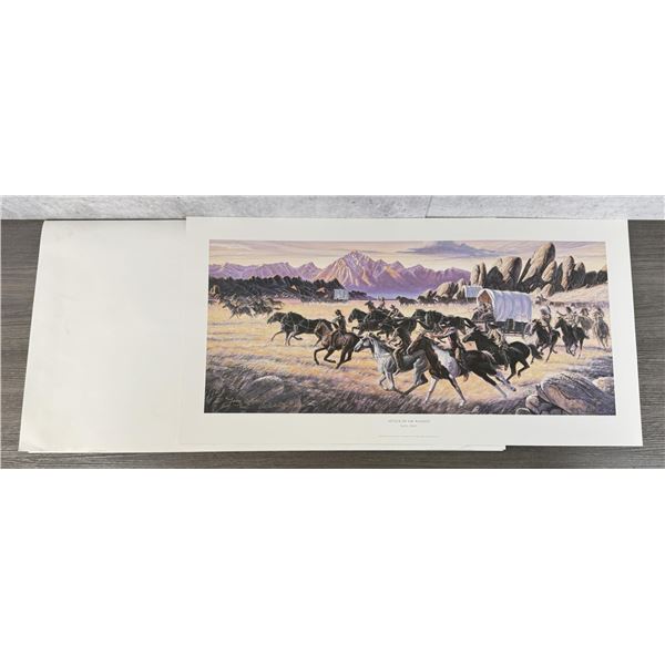 Larry Zabel Attack on the Wagons Print