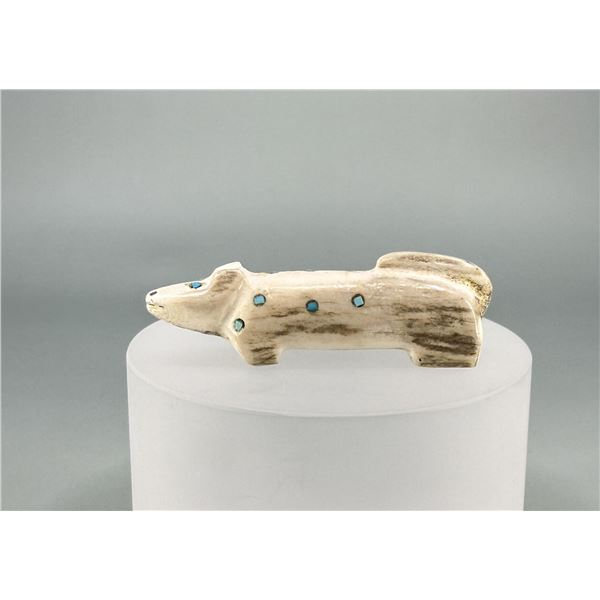 Zuni Carved Antler Coyote Fetish
