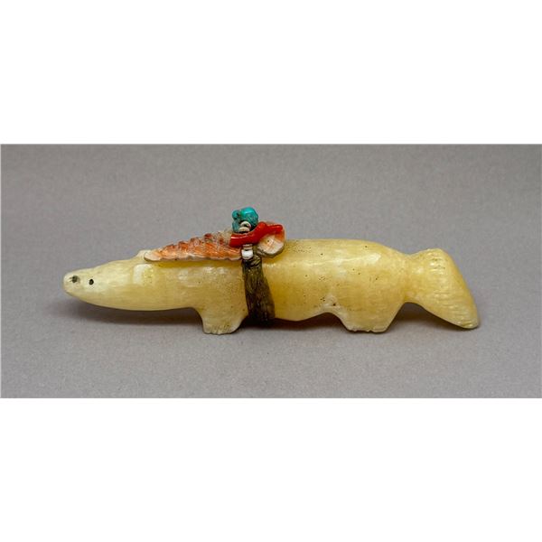 Edna Leki Zuni Carved Stone Wolf Fetish