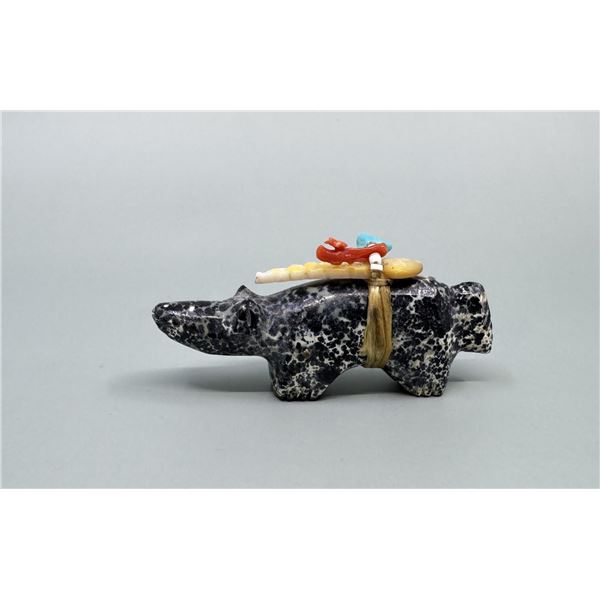 Edna Leki Zuni Carved Stone Wolf Fetish