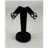 Image 1 : Zuni Petit Point Sterling Turquoise Earrings