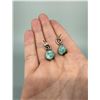 Image 2 : Sterling Silver Turquoise Nugget Earrings