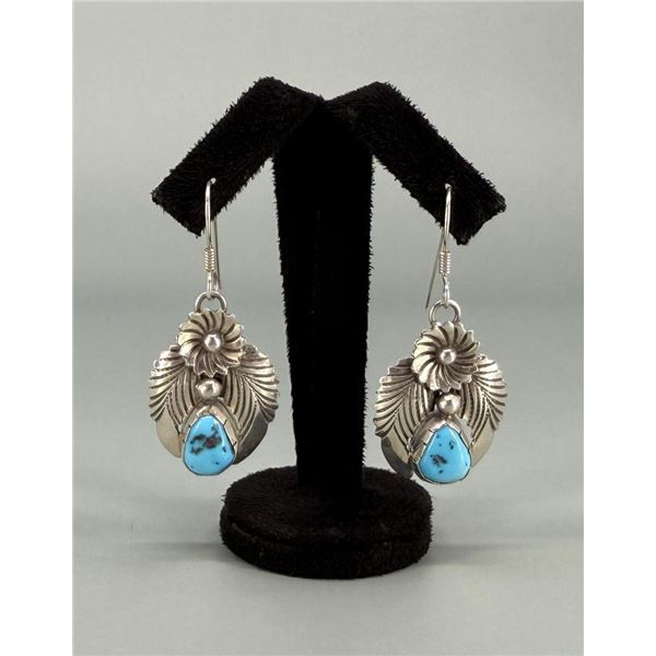 Navajo Sterling Silver Turquoise Earrings