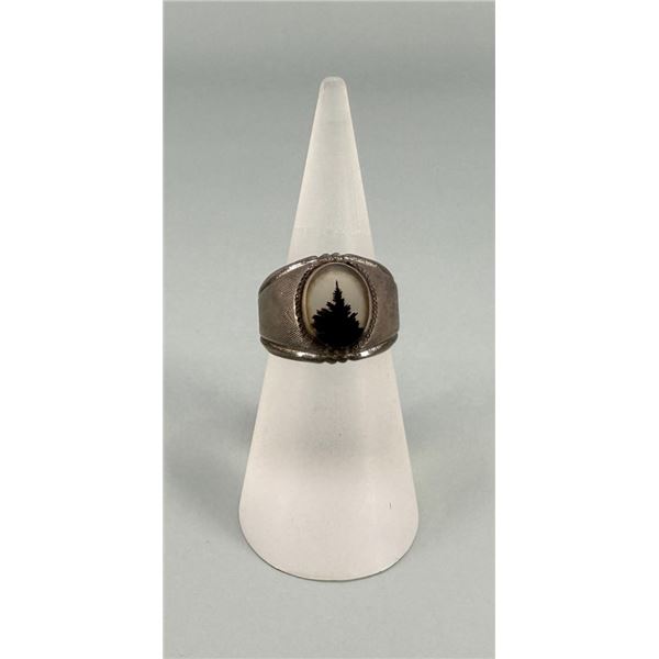 Montana Sterling Silver Picture Agate Ring